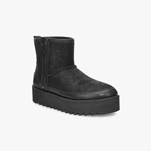 Ugg Classic Rebel Biker Mini Klassiska Stövlar Dam Svarta (907243DXV)